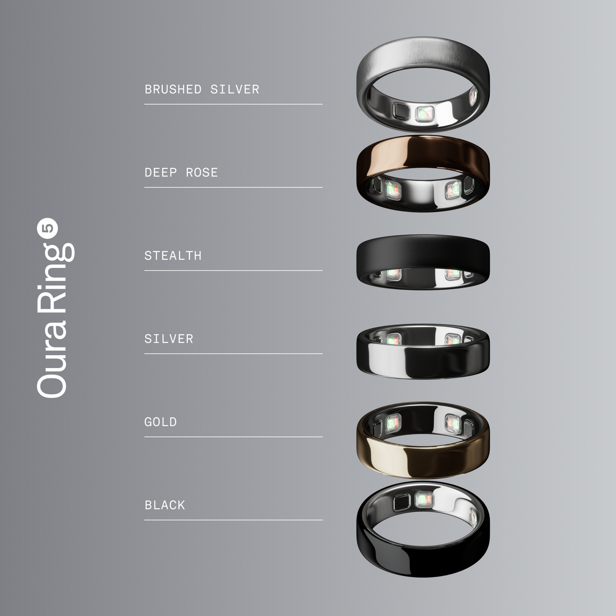 Oura Ring 5 Brushed Silver
