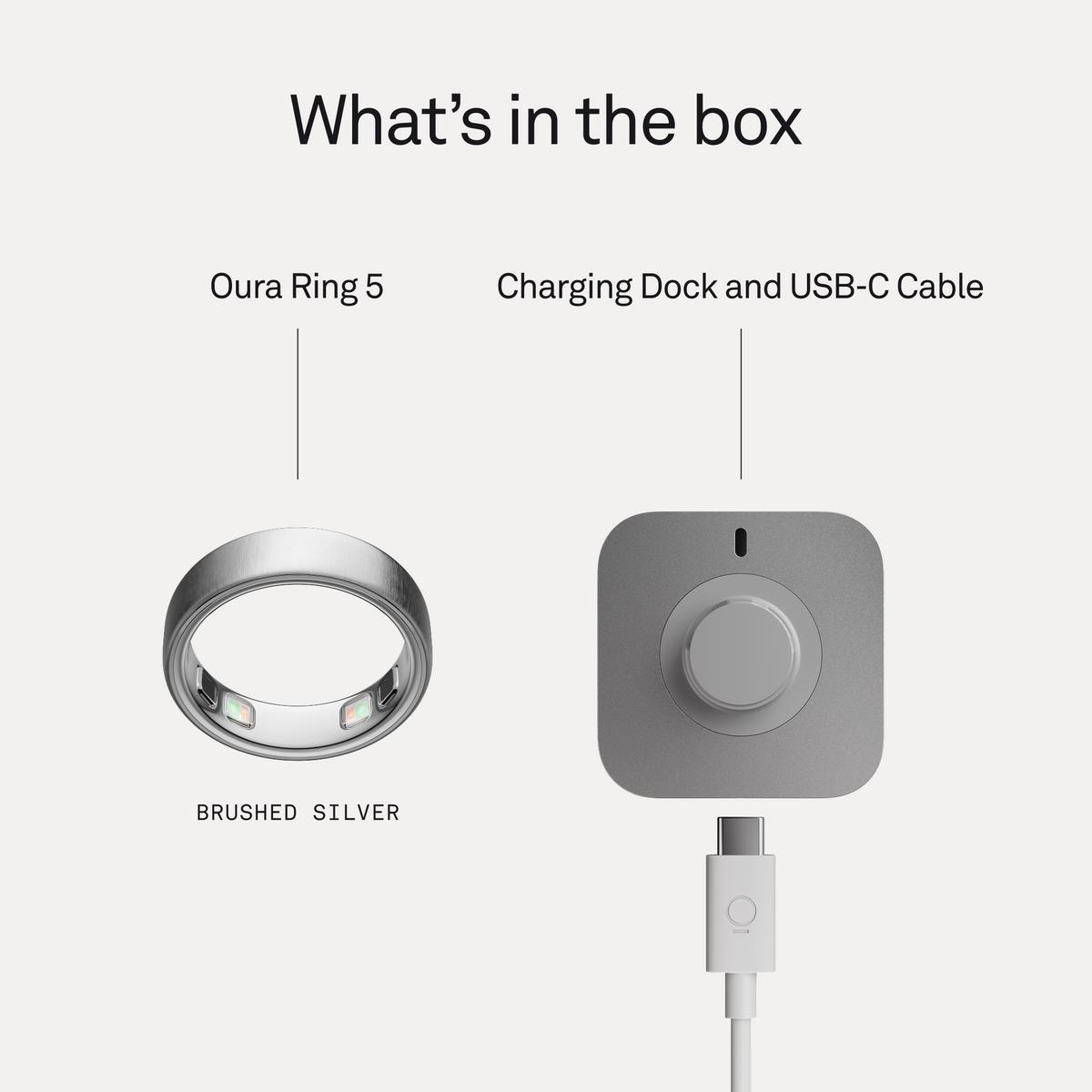 Oura Ring 5 Brushed Silver